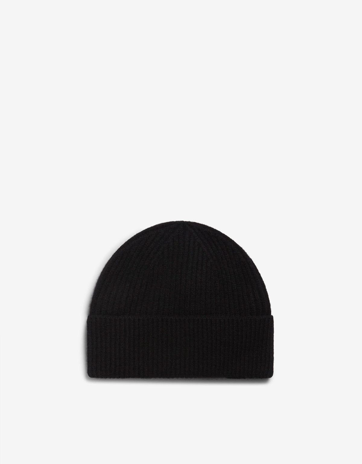 Casablanca Black Wool Rib Beanie Hat A-AW25-HAT-090-05-EX-SKI