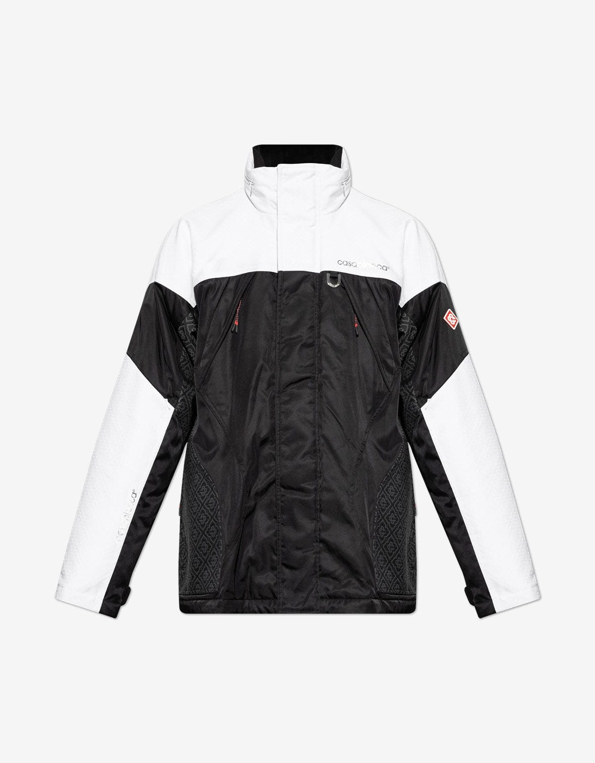 Casablanca Black and White Panelled Parka M-AW25-OT-188-01-EX-SKI