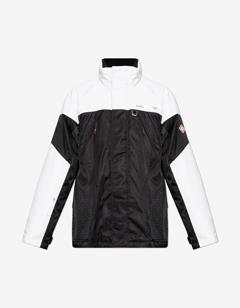 Casablanca Black and White Panelled Parka M-AW25-OT-188-01-EX-SKI