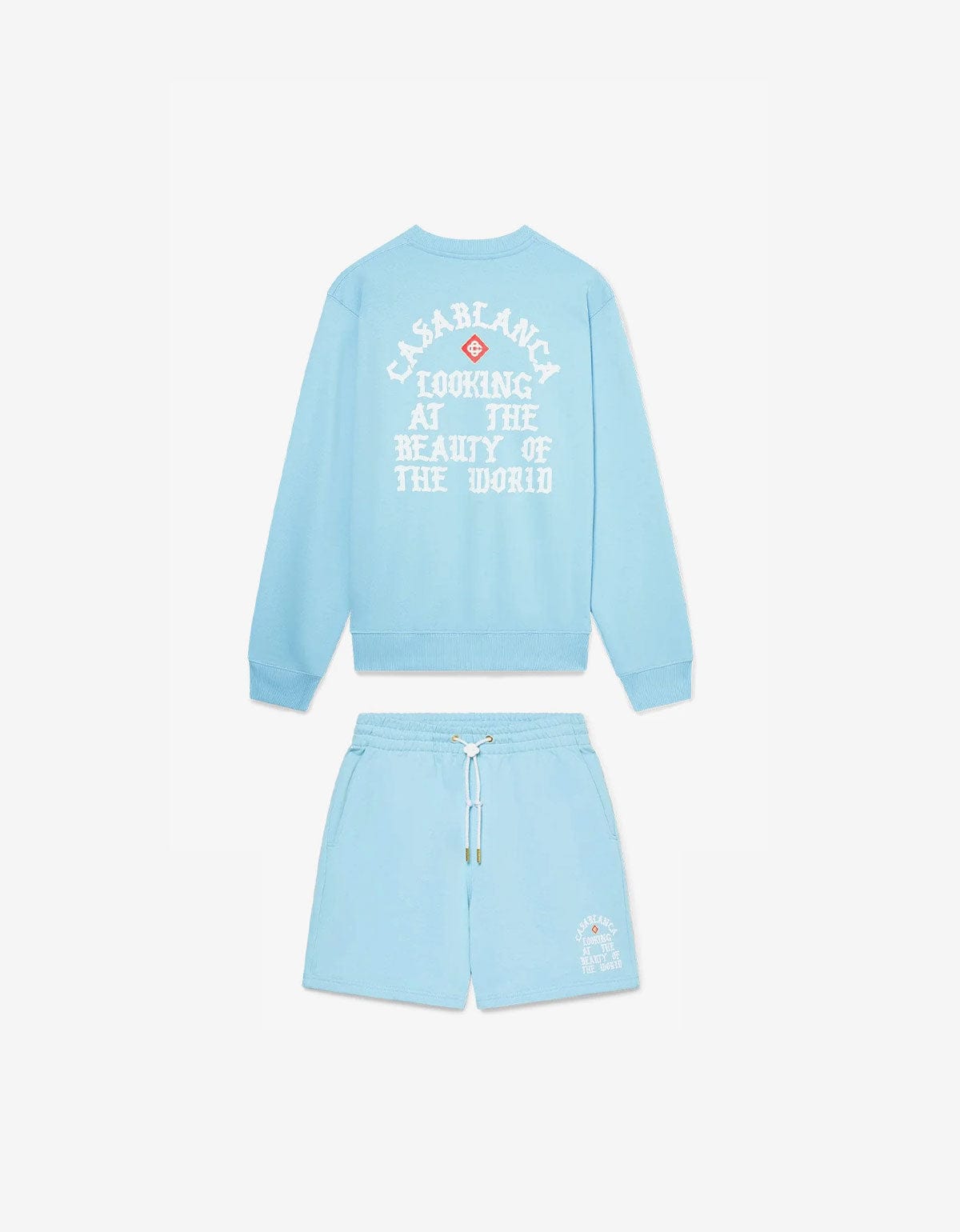 Casablanca Blue Beauty of The World Sweatshirt & Sweat Shorts