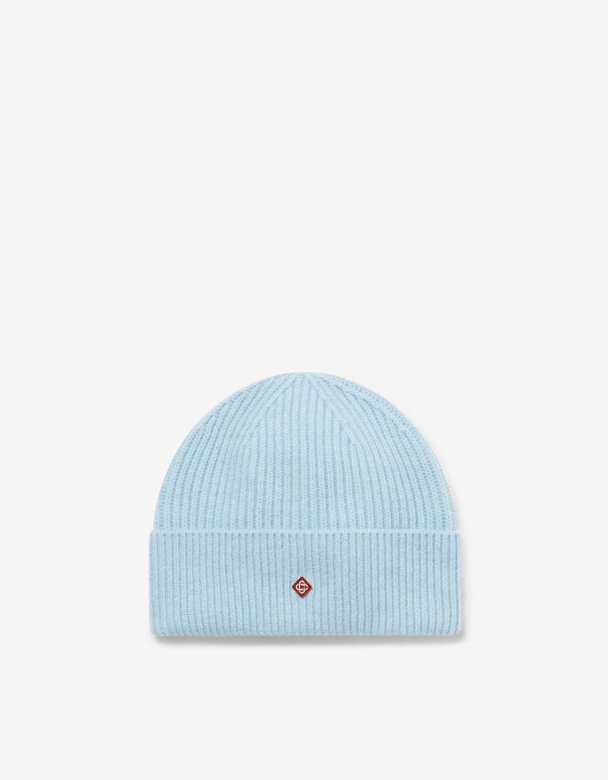 Casablanca Blue Wool Rib Beanie Hat A-AW25-HAT-090-02-EX-SKI