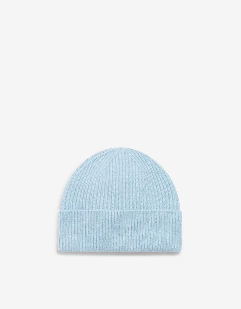 Casablanca Blue Wool Rib Beanie Hat A-AW25-HAT-090-02-EX-SKI
