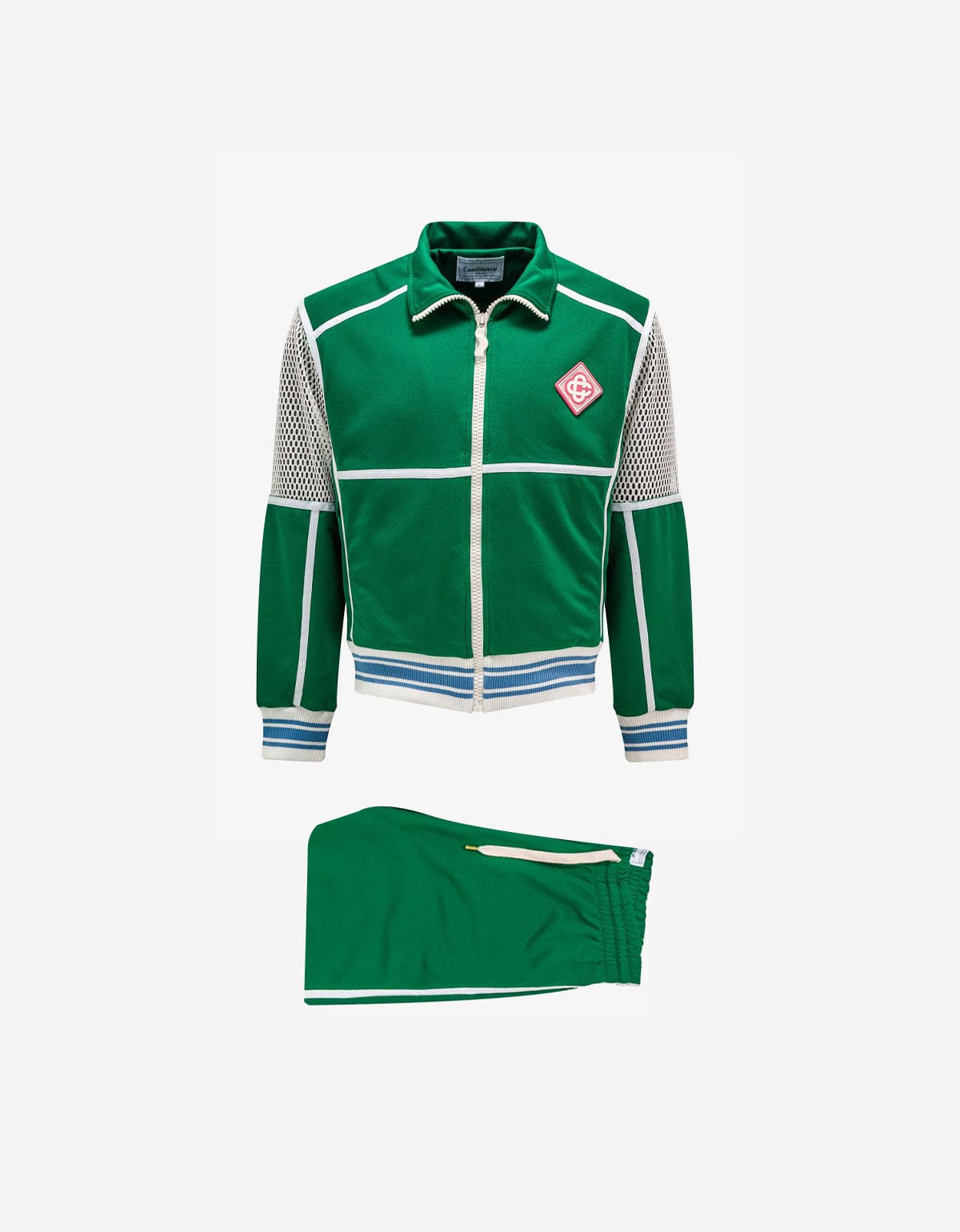 Casablanca Green Interlock Mesh Track Jacket & Track Pants Bundle