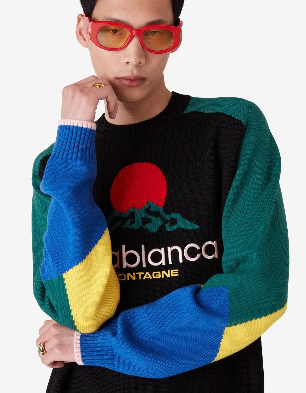 Casablanca Multicolour Merino Montagne Jumper – mens designer