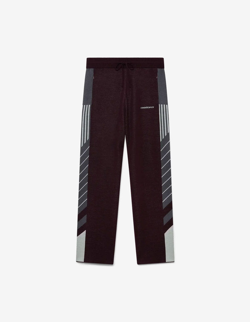 Casablanca Purple Merino Diagonal Tennis Trousers M-AW25-KW-1102-01