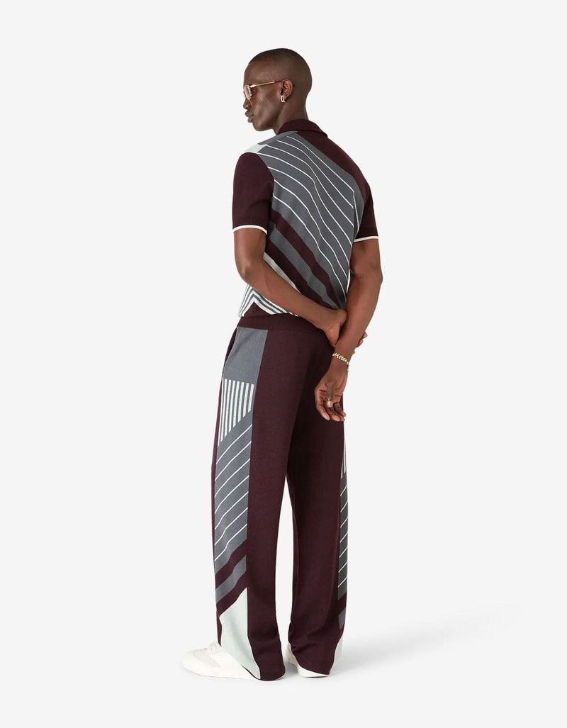 Casablanca Purple Merino Diagonal Tennis Trousers M-AW25-KW-1102-01