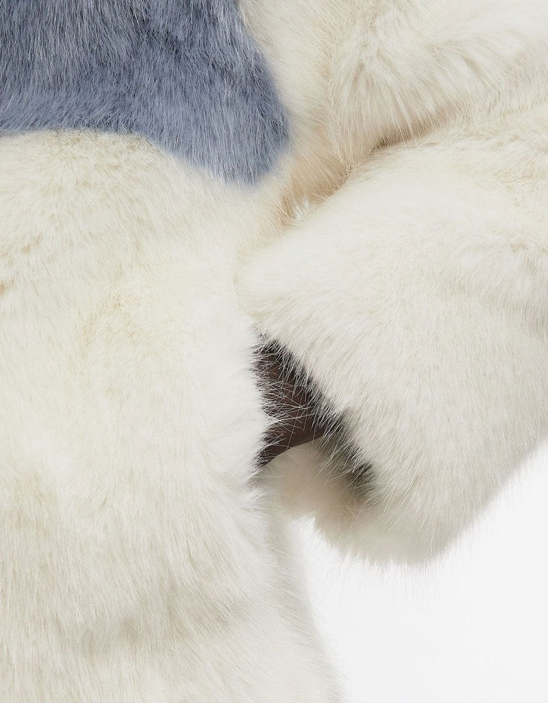 Casablanca White Fur Coat M-AW25-OT-205-01-EX-SKI