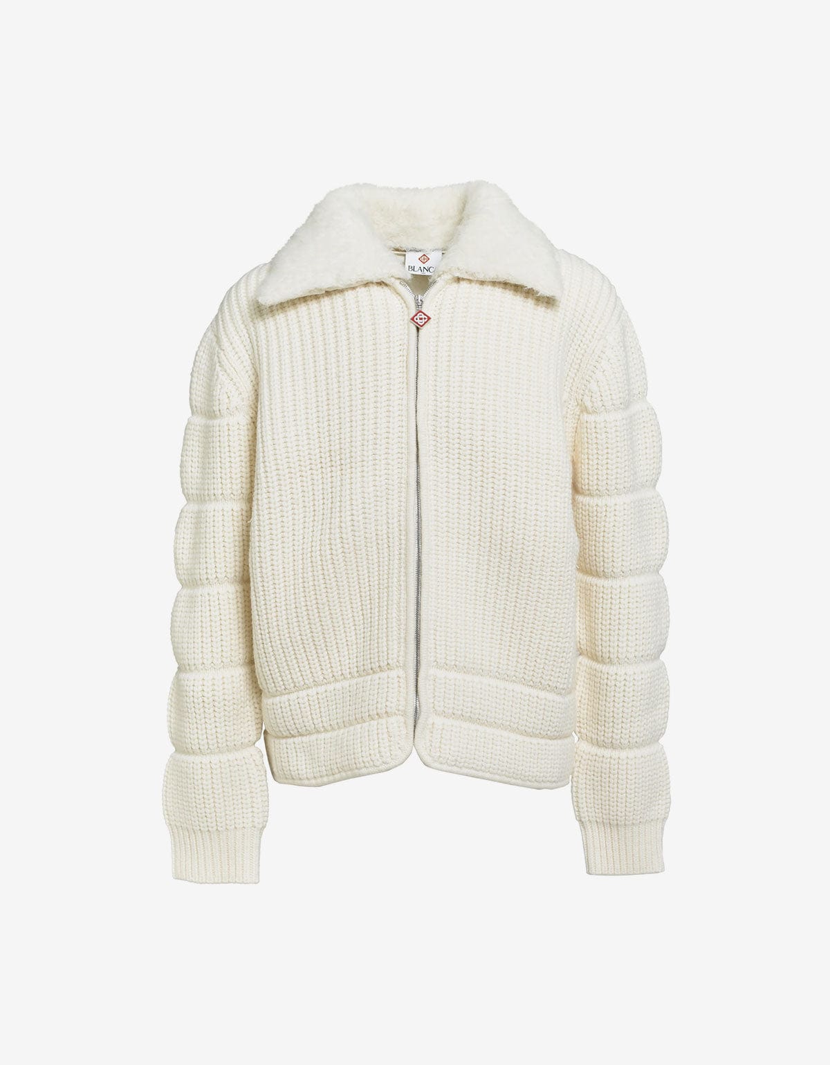 Casablanca White Knitted Jacket M-AW25-KW-1048-01-EX-SKI