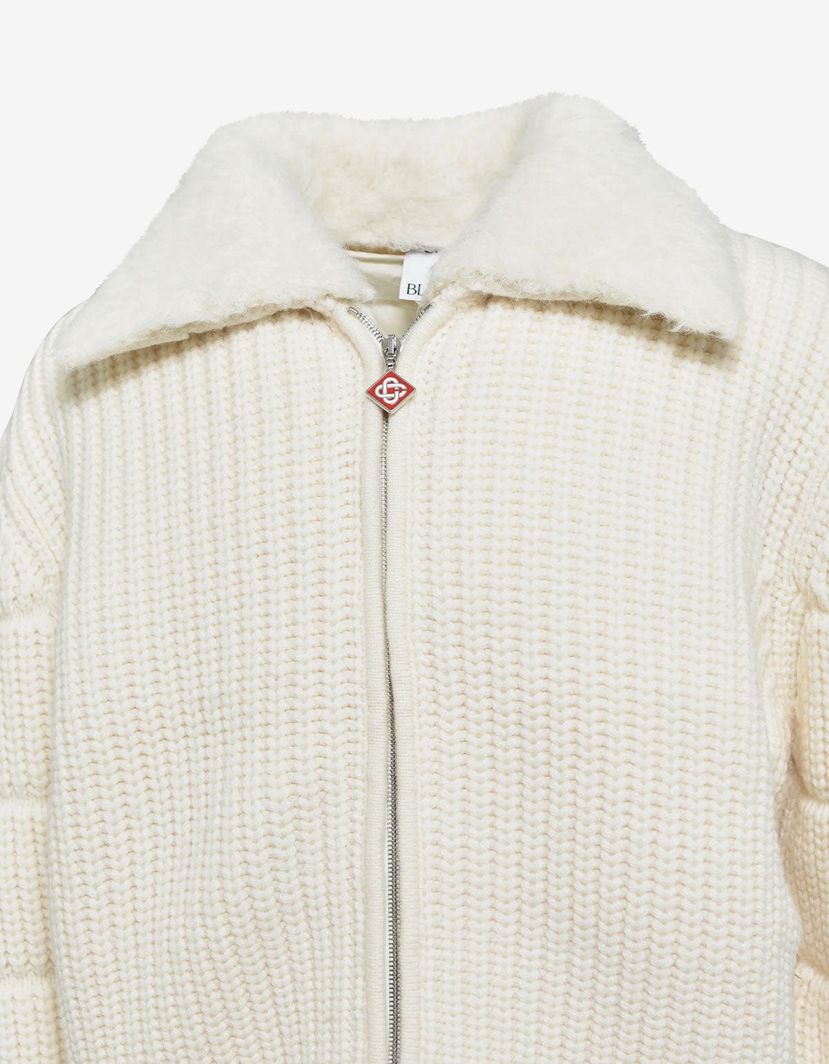 Casablanca White Knitted Jacket M-AW25-KW-1048-01-EX-SKI