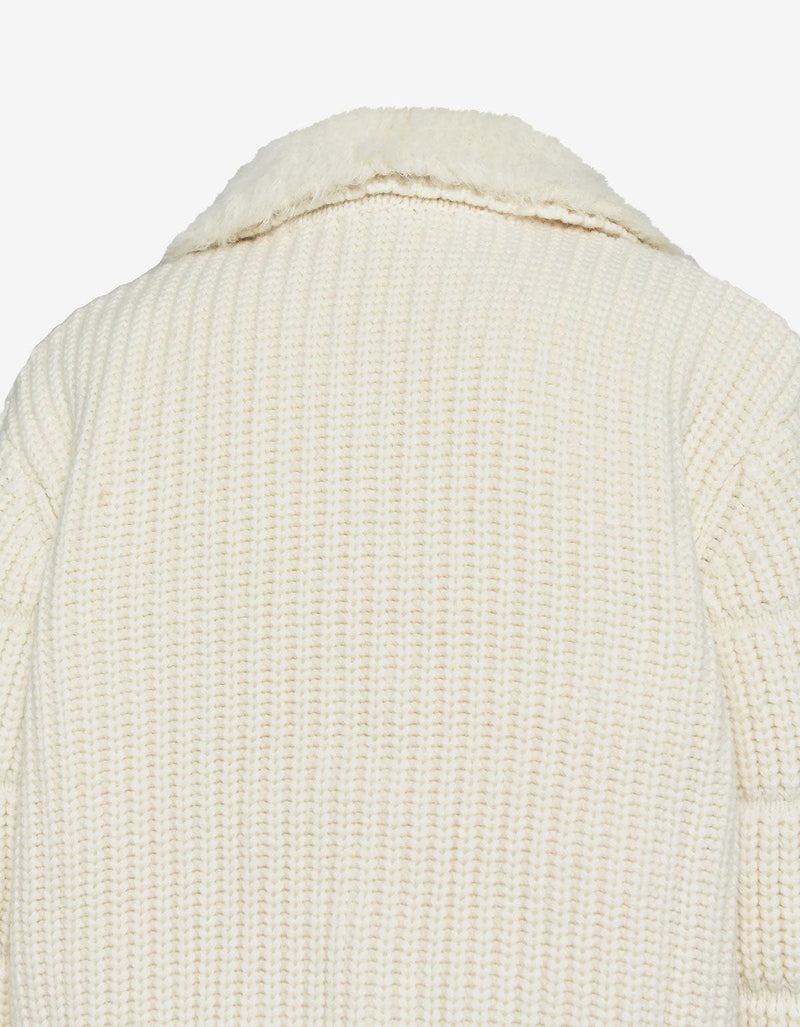 Casablanca White Knitted Jacket M-AW25-KW-1048-01-EX-SKI