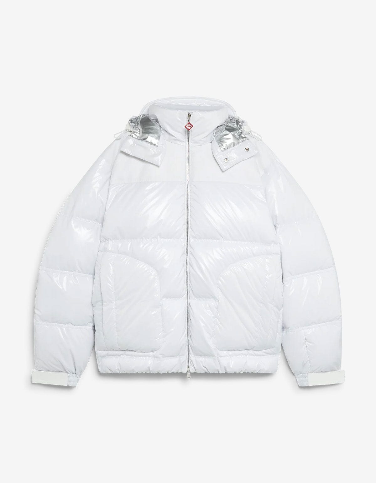 Casablanca White Nylon & Ripstop Puffer Jacket M-AW25-OT-197-01-EX-SKI