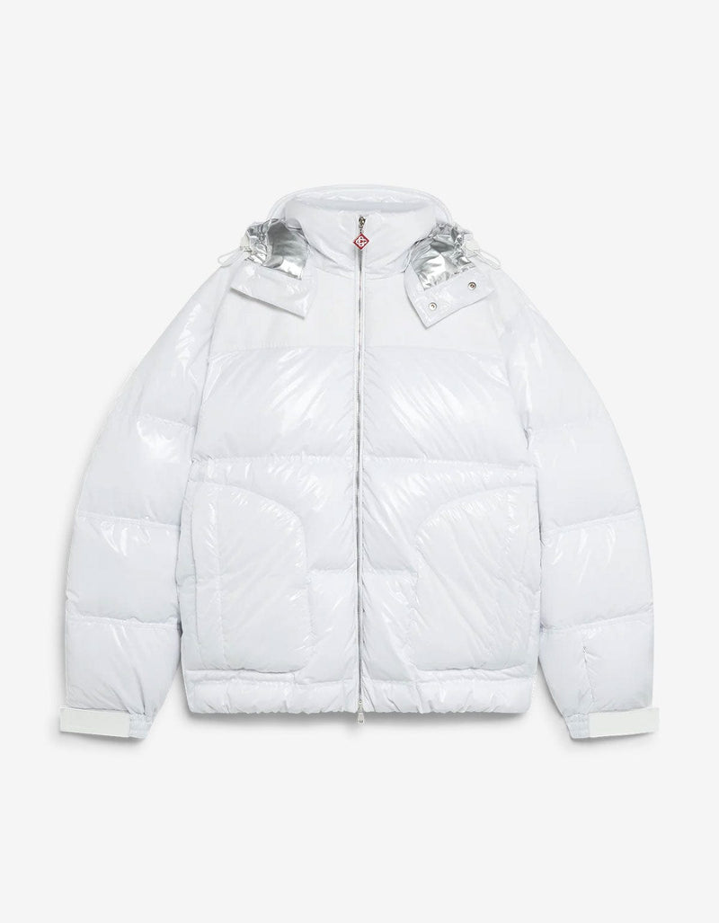 Casablanca White Nylon & Ripstop Puffer Jacket M-AW25-OT-197-01-EX-SKI