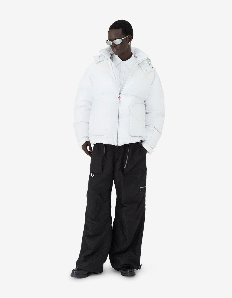 Casablanca White Nylon & Ripstop Puffer Jacket M-AW25-OT-197-01-EX-SKI