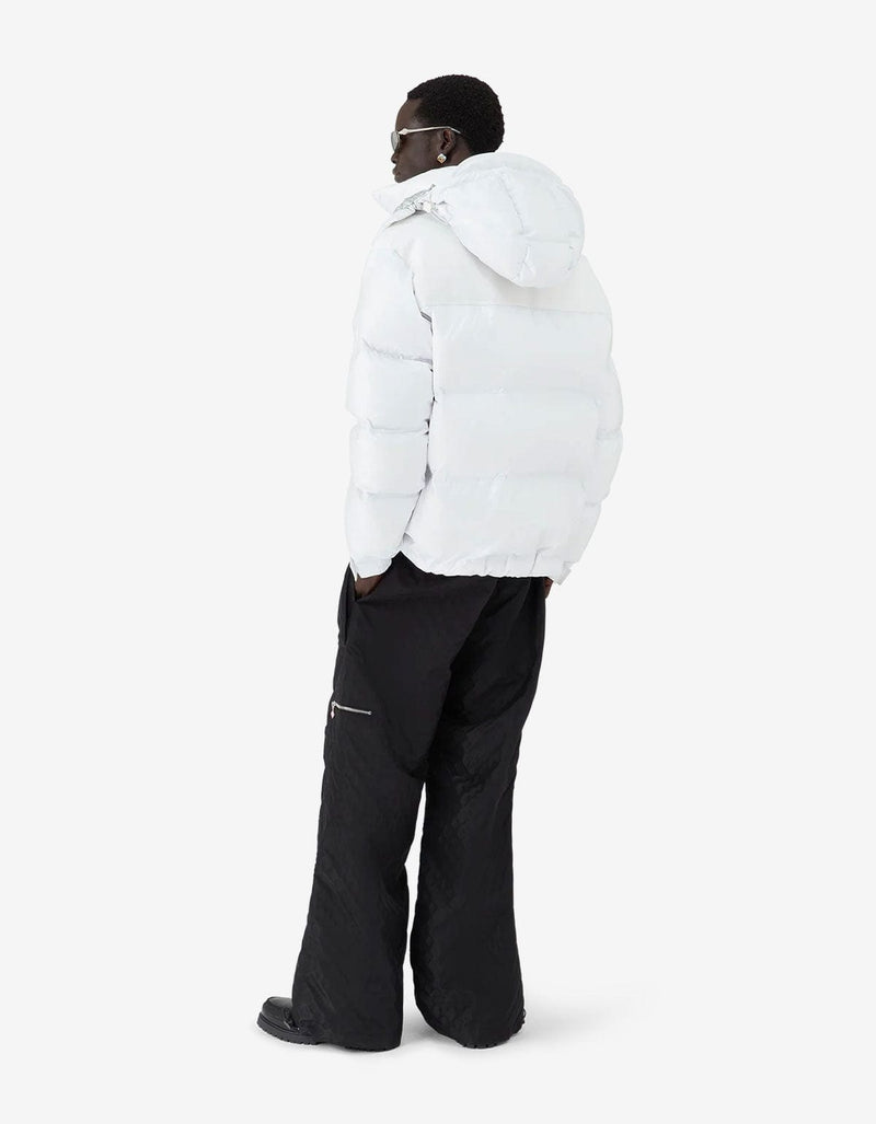 Casablanca White Nylon & Ripstop Puffer Jacket M-AW25-OT-197-01-EX-SKI