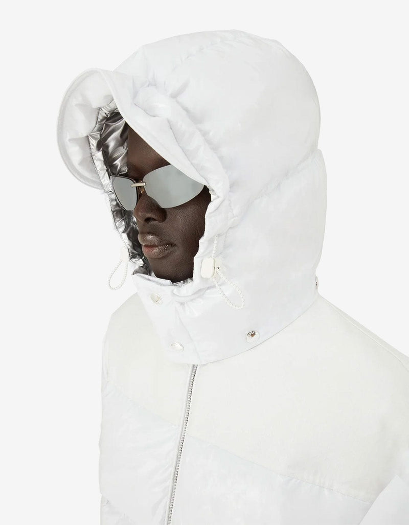 Casablanca White Nylon & Ripstop Puffer Jacket M-AW25-OT-197-01-EX-SKI