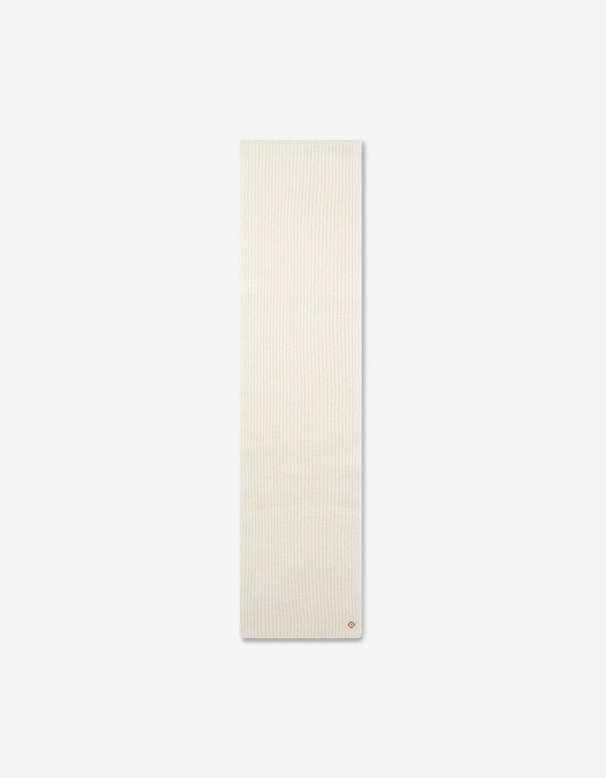 Casablanca White Wool Rib Ski Scarf A-AW25-ACC-270-01-EX-SKI