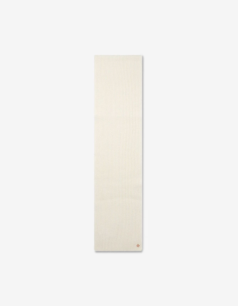 Casablanca White Wool Rib Ski Scarf A-AW25-ACC-270-01-EX-SKI