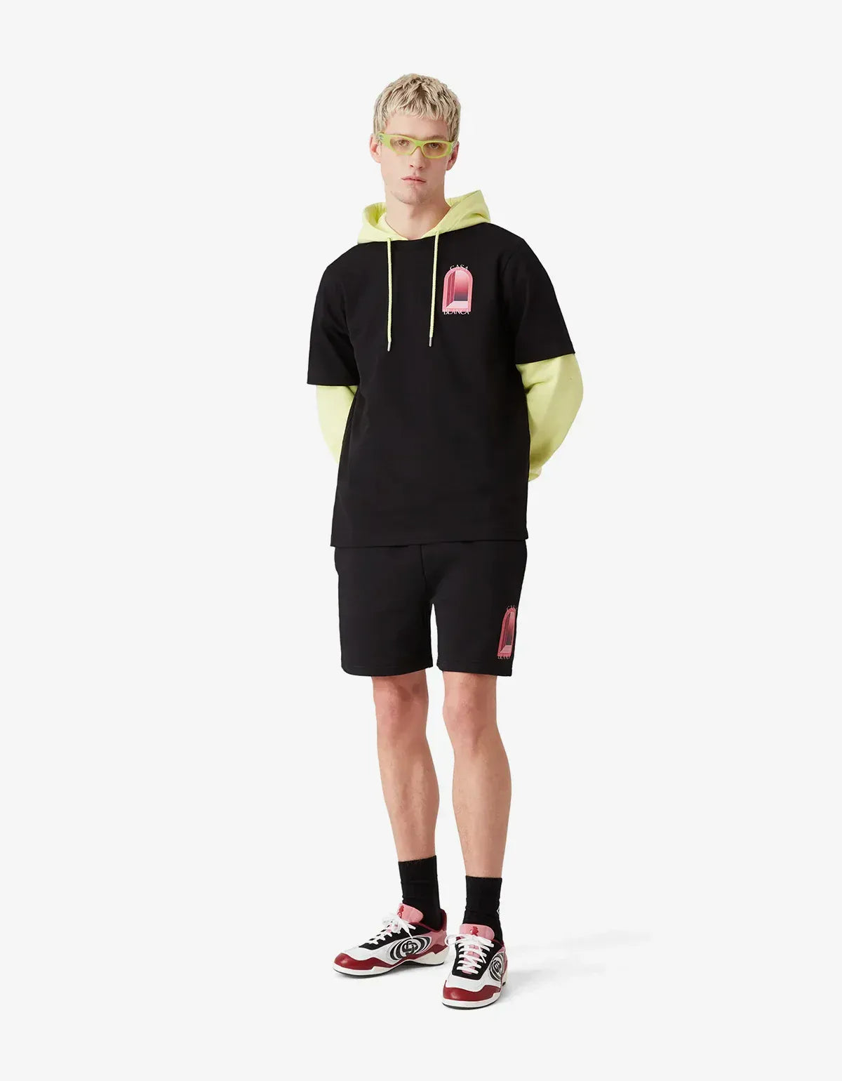 Casablanca Black & Pink Arches Short Sleeve T‑Shirt M-SS26-JTS-001-11