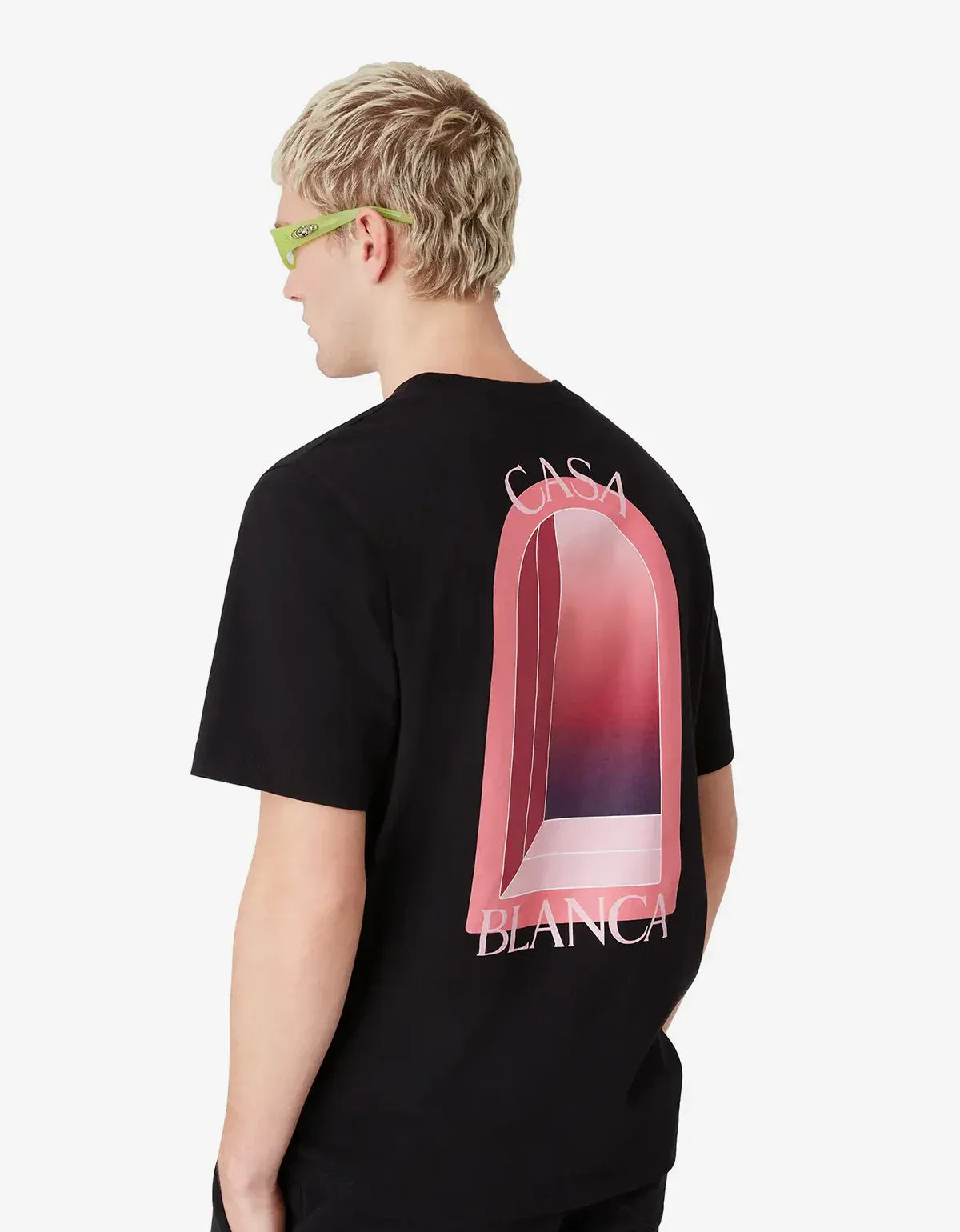 Casablanca Black & Pink Arches Short Sleeve T‑Shirt M-SS26-JTS-001-11