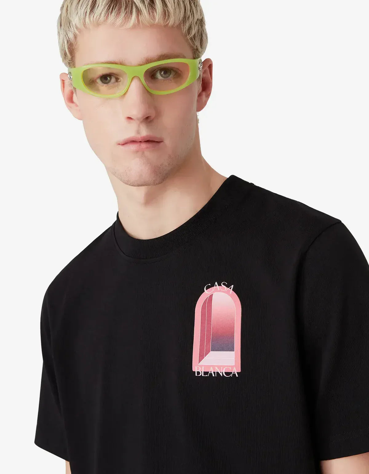 Casablanca Black & Pink Arches Short Sleeve T‑Shirt M-SS26-JTS-001-11