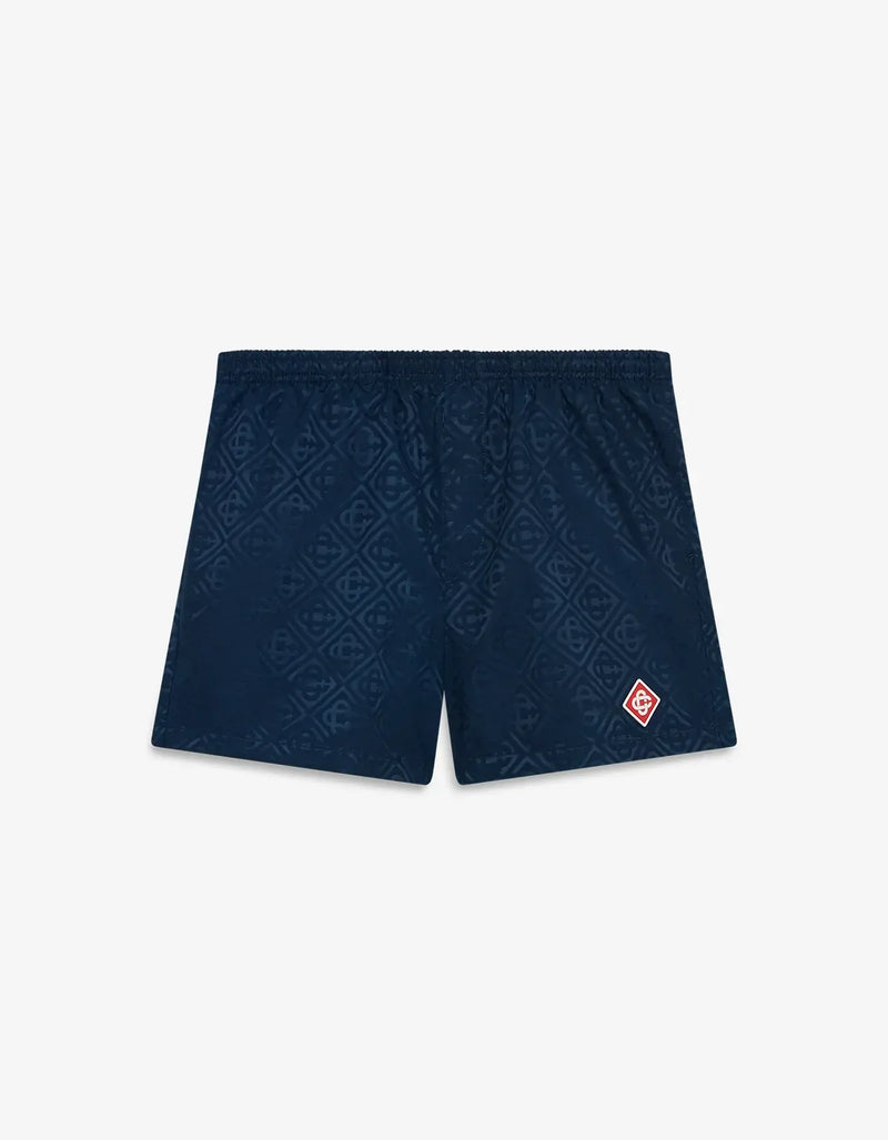 Casablanca Blue Monogram Jacquard Swim Shorts M-SS26-TR-224-01