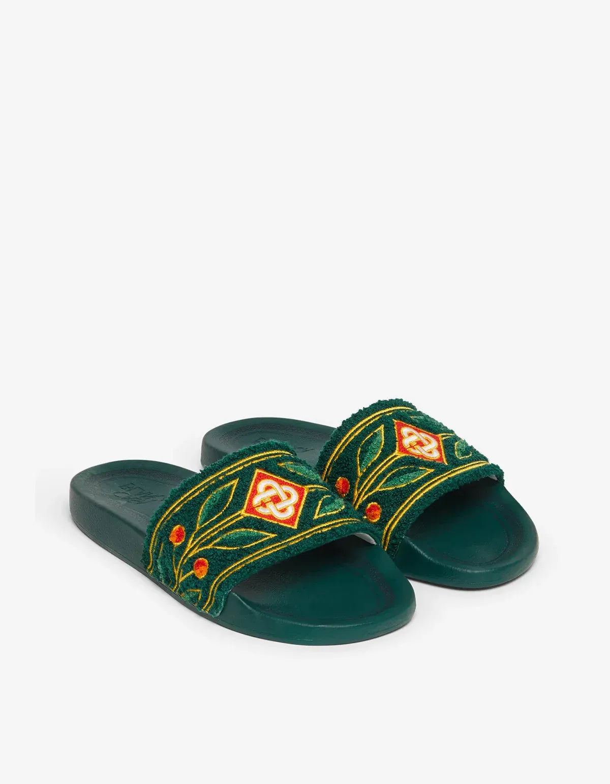 Casablanca Green Laurel Terry Slides A-SS26-FW-030-02-M