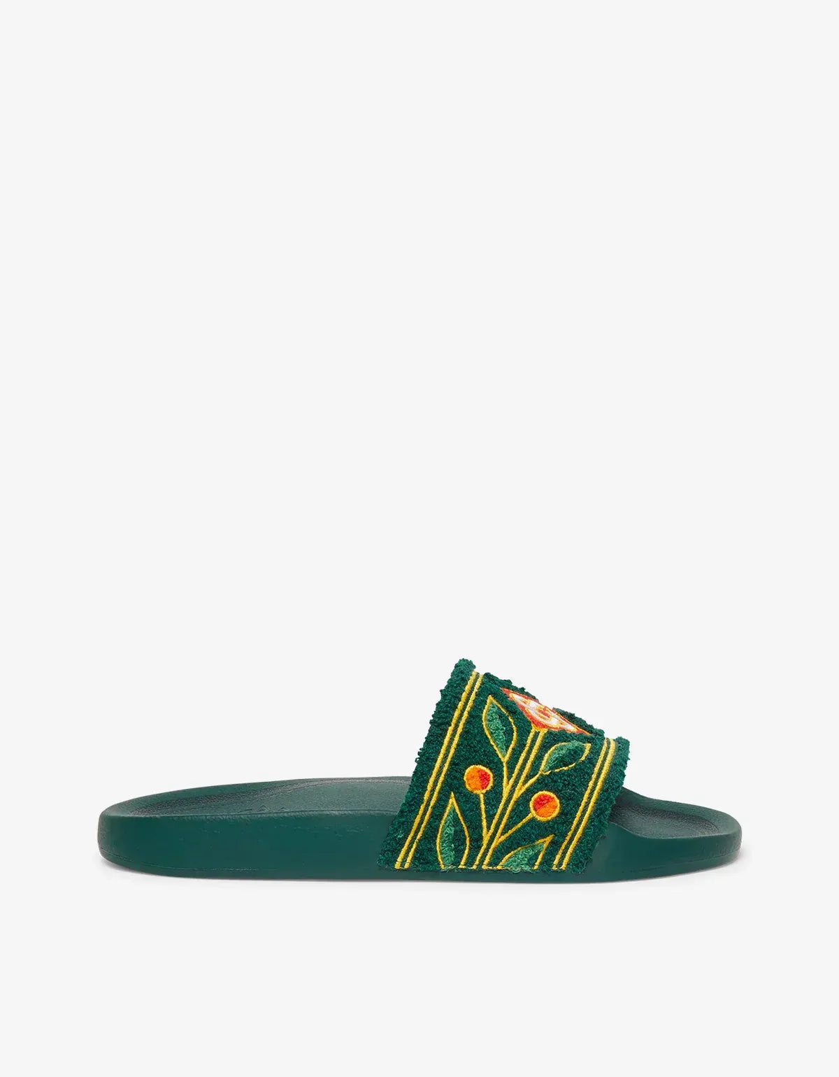 Casablanca Green Laurel Terry Slides A-SS26-FW-030-02-M