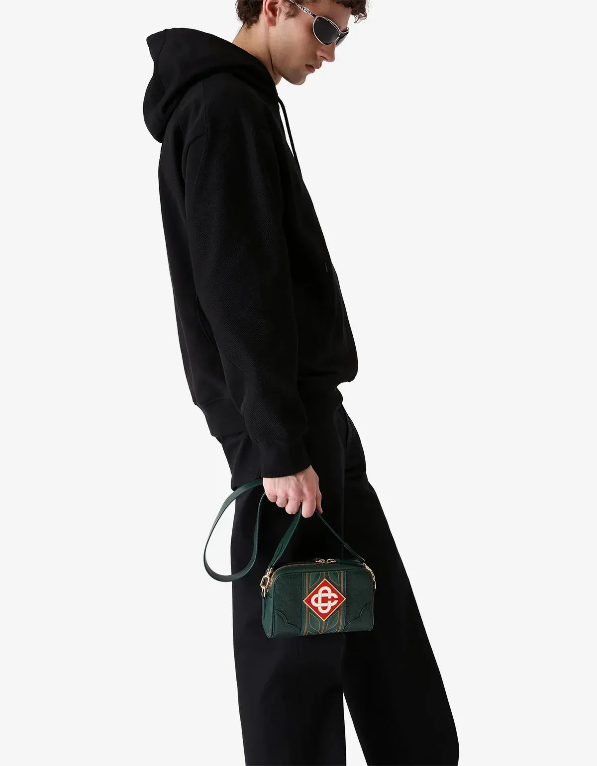 Casablanca Green Monogram Crossbody Bag A-SS26-BAG-002-03