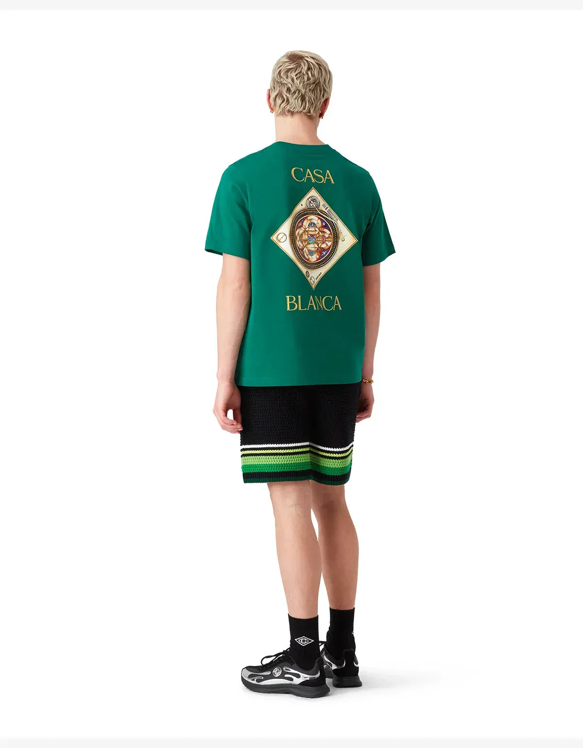 Casablanca Green Plafond Orne De Musique Short Sleeve T‑Shirt M-SS26-JTS-001-03