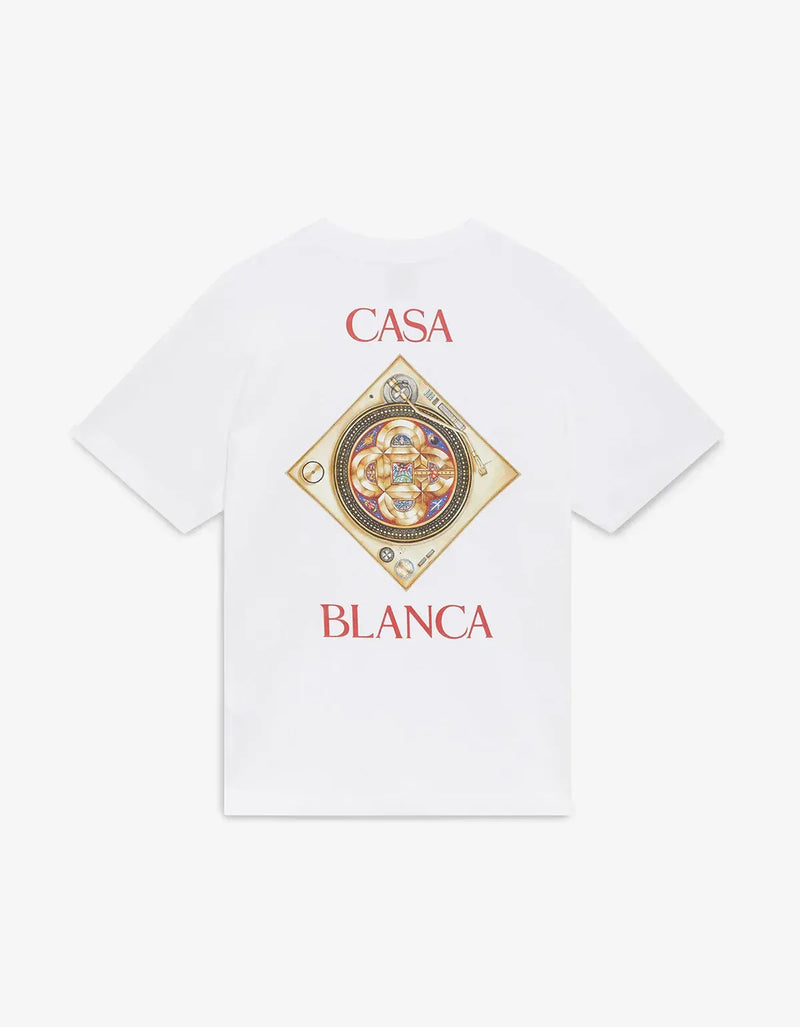 Casablanca White Plafond Orne De Musique Short Sleeve T‑Shirt M-SS26-JTS-001-02