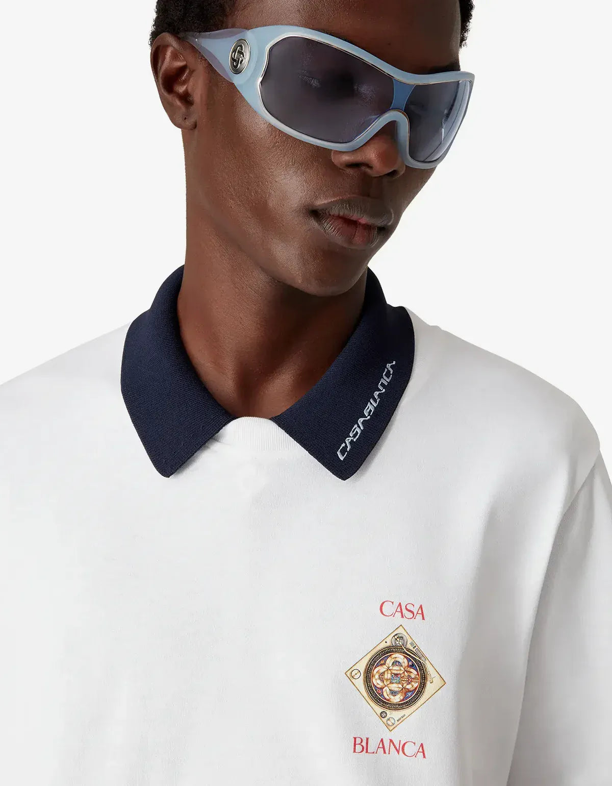 Casablanca White Plafond Orne De Musique Short Sleeve T‑Shirt M-SS26-JTS-001-02