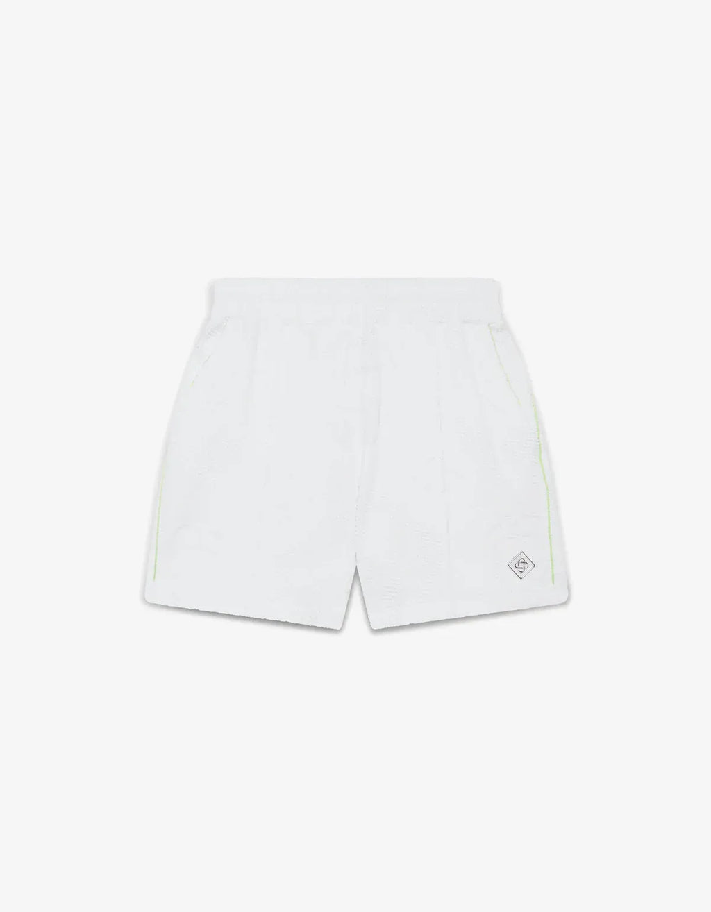 Casablanca White Towelling Monogram Short – mens designer fashion ...
