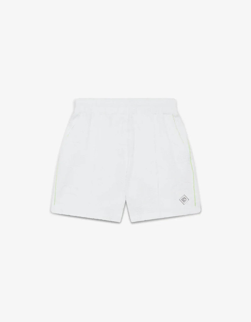 Casablanca White Towelling Monogram Short M-SS26-JTR-271-01
