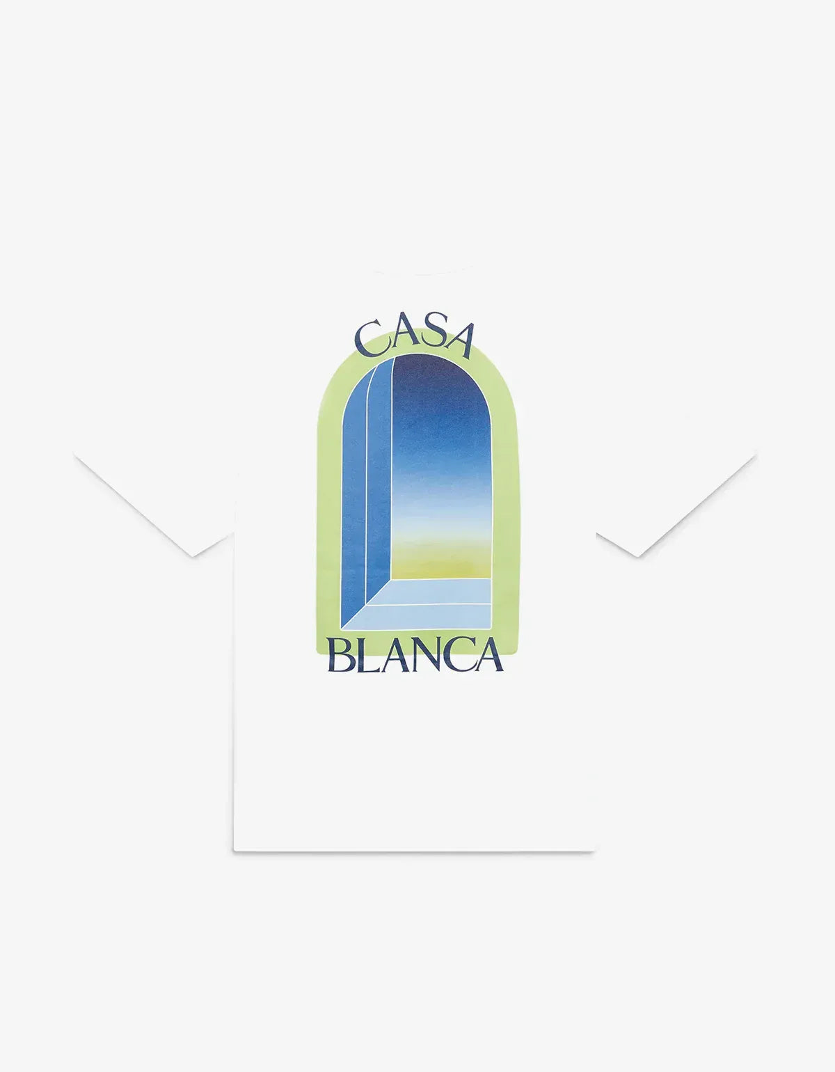 Casablanca White & Lime Arches Short Sleeve T‑Shirt M-SS26-JTS-001-10