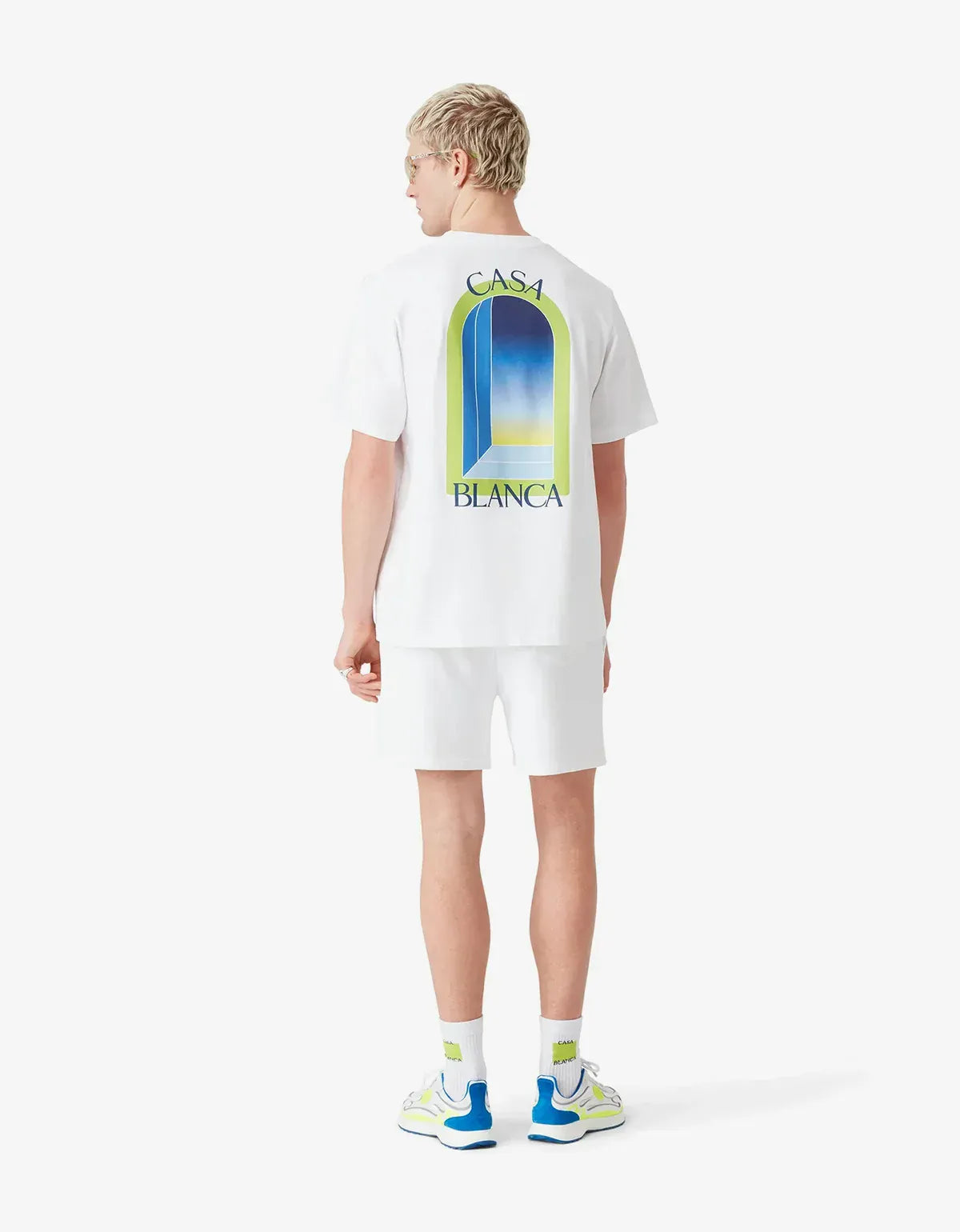 Casablanca White & Lime Arches Short Sleeve T‑Shirt M-SS26-JTS-001-10