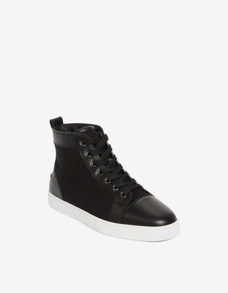 Christian Louboutin Black Louis Flat Mesh High Top Trainers