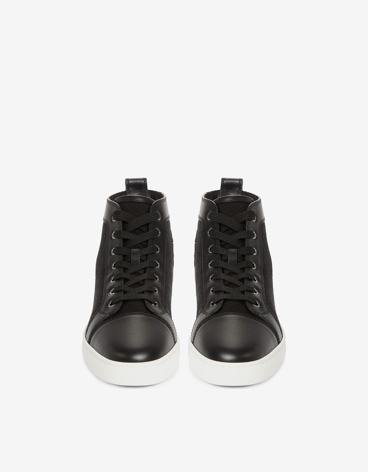 Christian Louboutin Black Louis Flat Mesh High Top Trainers