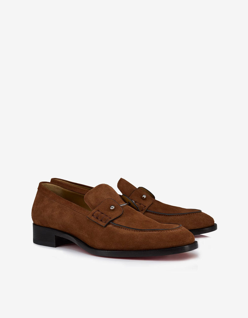christian louboutin brown dress shoes Christian Louboutin Greggo Flat Brown Calf - Men's Shoes