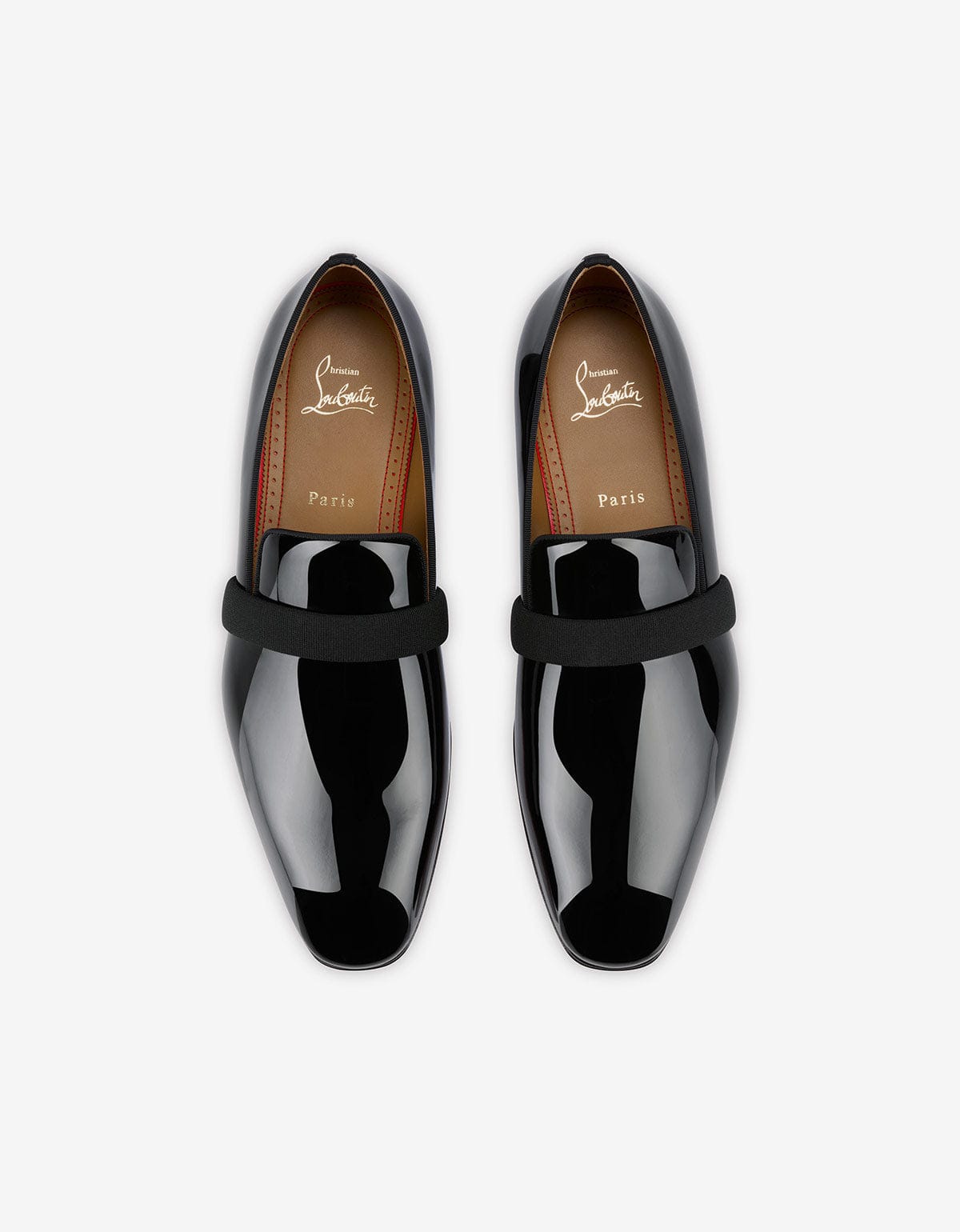 ルブタン Christian Louboutin Christian Louboutin Dandydeco Black Patent Loafers – mens designer