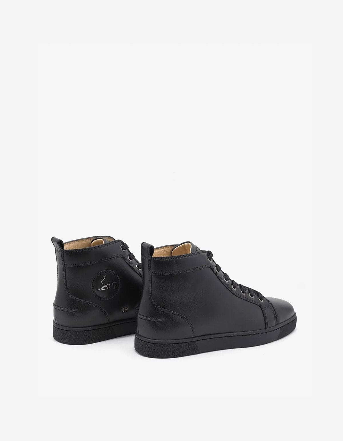 Christian Louboutin Louis Flat Calf Black High Top Trainers 3091177 CM53