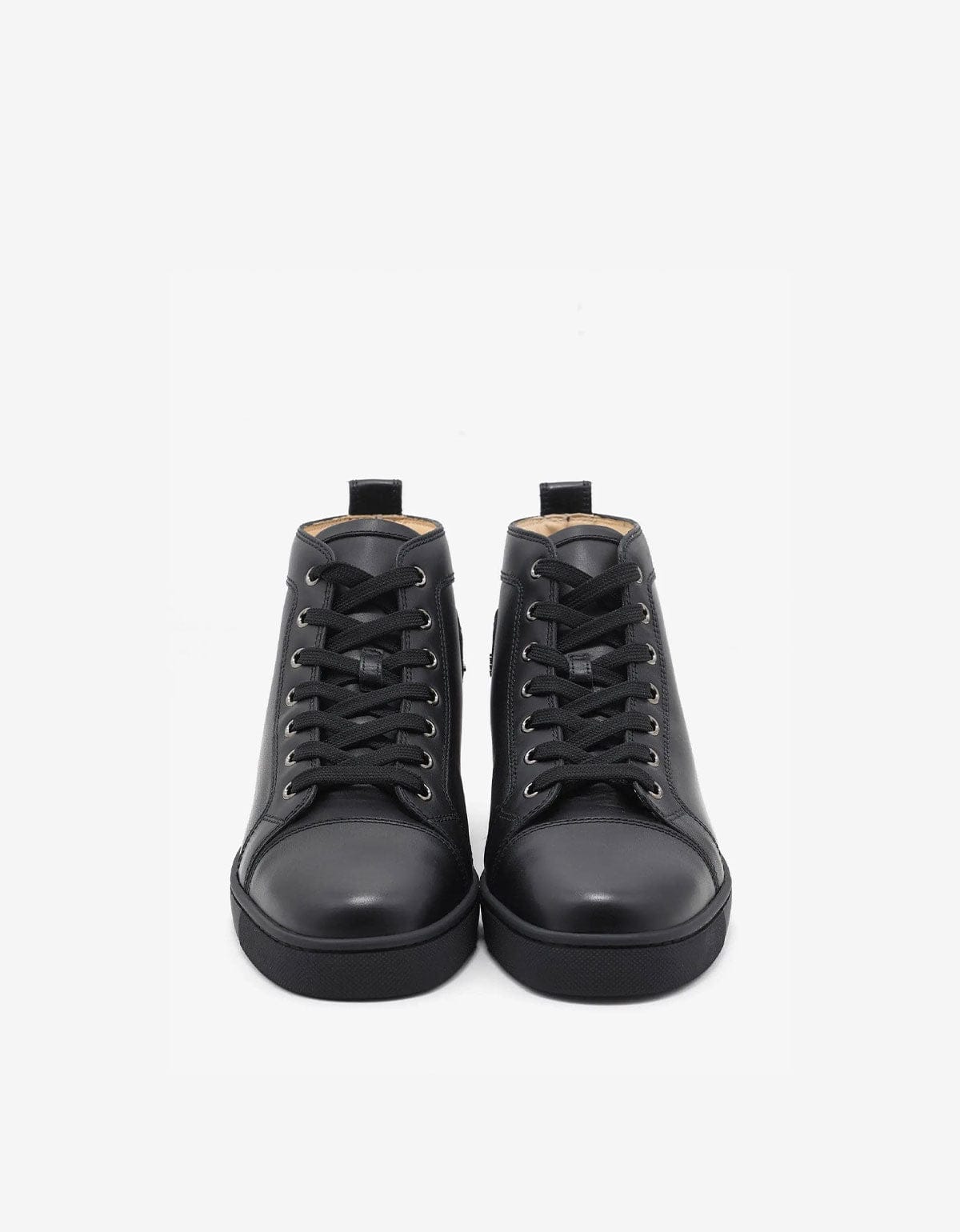 Christian Louboutin Louis Flat Calf Black High Top Trainers 3091177 CM53