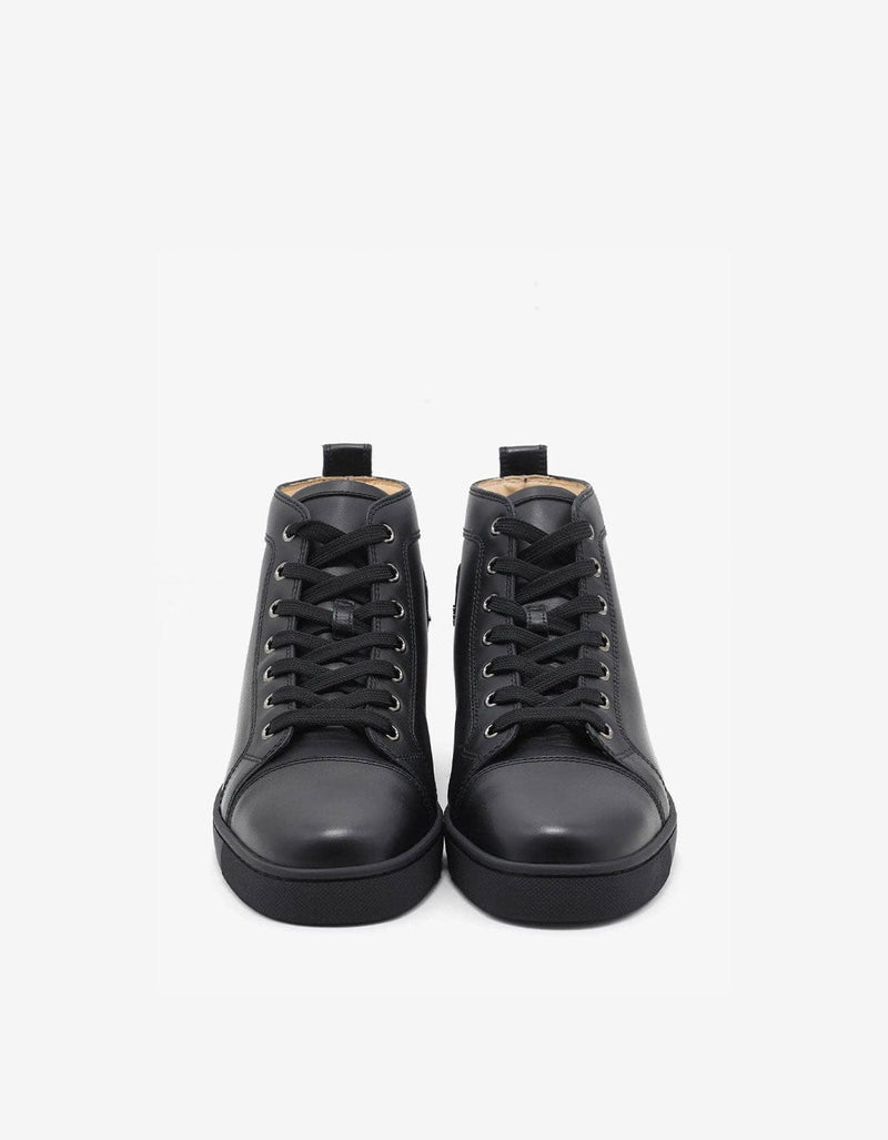 Christian Louboutin Louis Flat Calf Black High Top Trainers 3091177 CM53