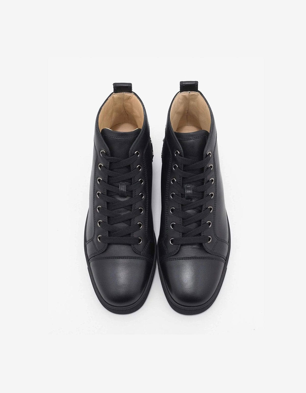 Christian Louboutin Louis Flat Calf Black High Top Trainers 3091177 CM53