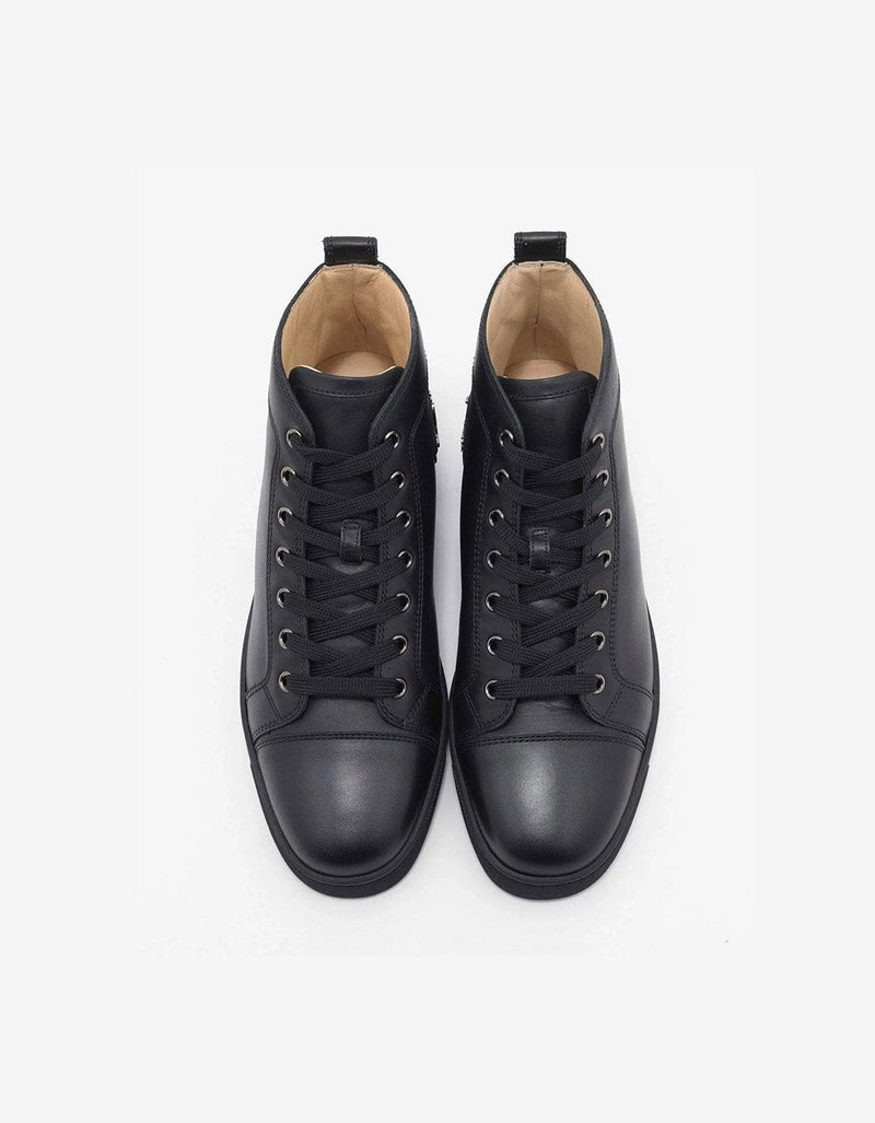 Christian Louboutin Louis Flat Calf Black High Top Trainers 3091177 CM53