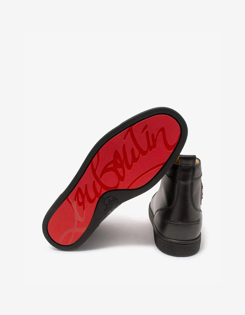 Christian Louboutin Louis Flat Calf Black High Top Trainers 3091177 CM53