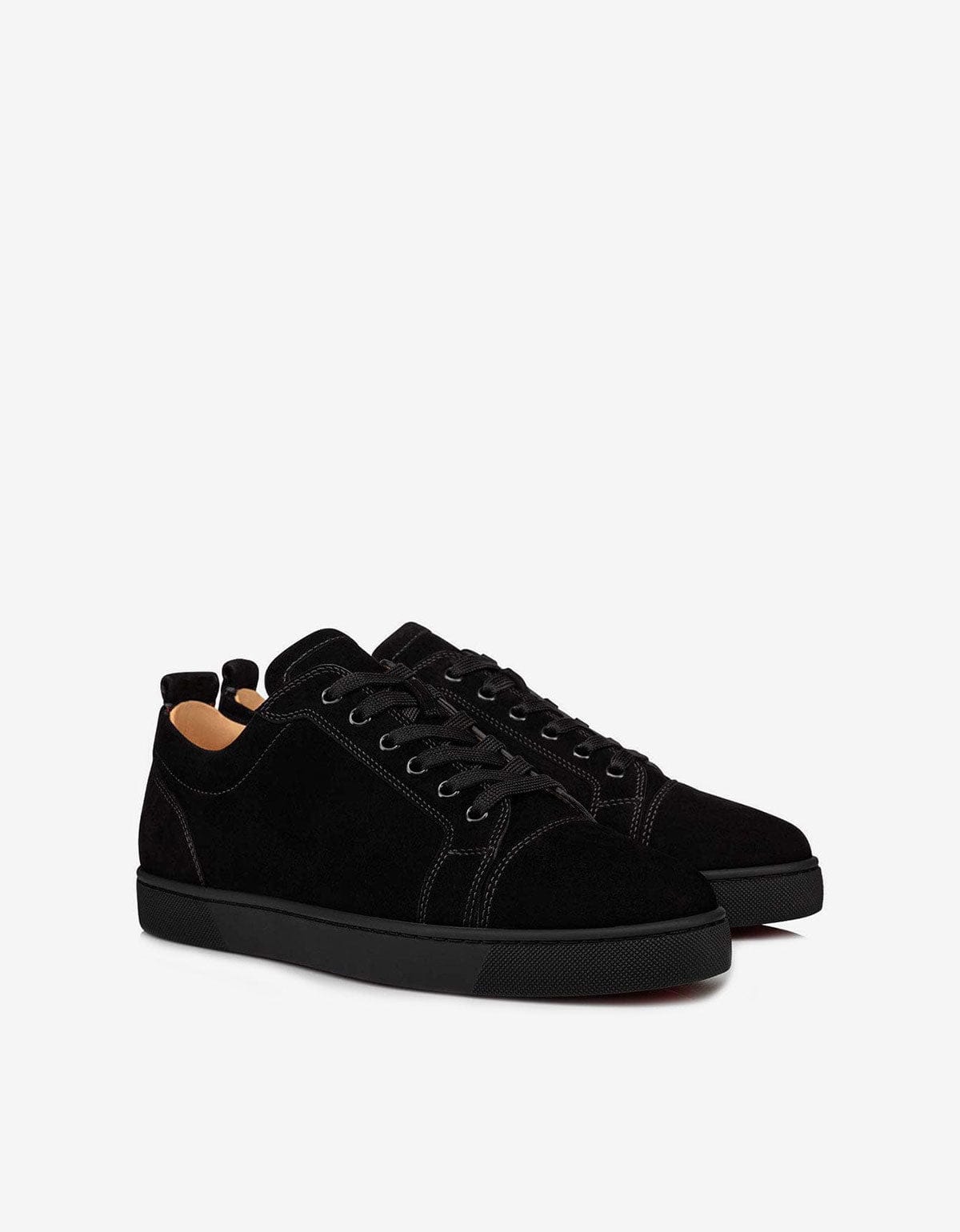 Christian Louboutin Louis Junior Black Suede Trainers 3240421 B074 