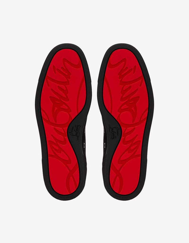 Christian Louboutin Louis Junior Black Suede Trainers 3240421 B074 