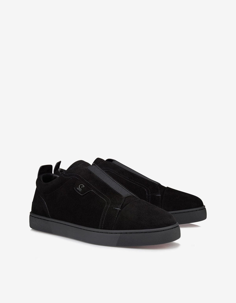 Christian Louboutin St Louis Black Suede Trainers 3250667 BK01