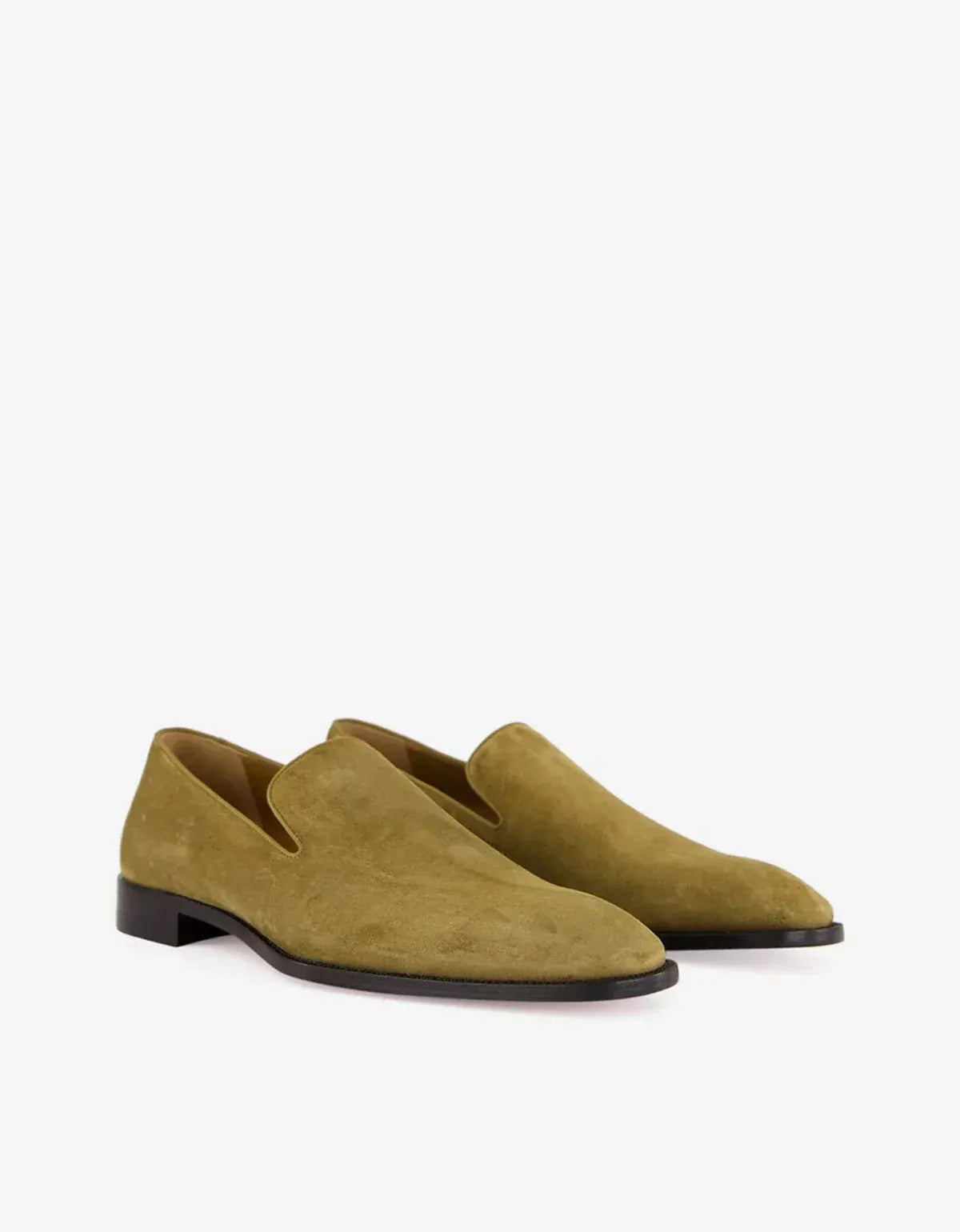 Christian Louboutin Beige Danny Flex Suede Loafers – mens designer Christian Louboutin Beige Danny Flex Suede Loafers – mens designer