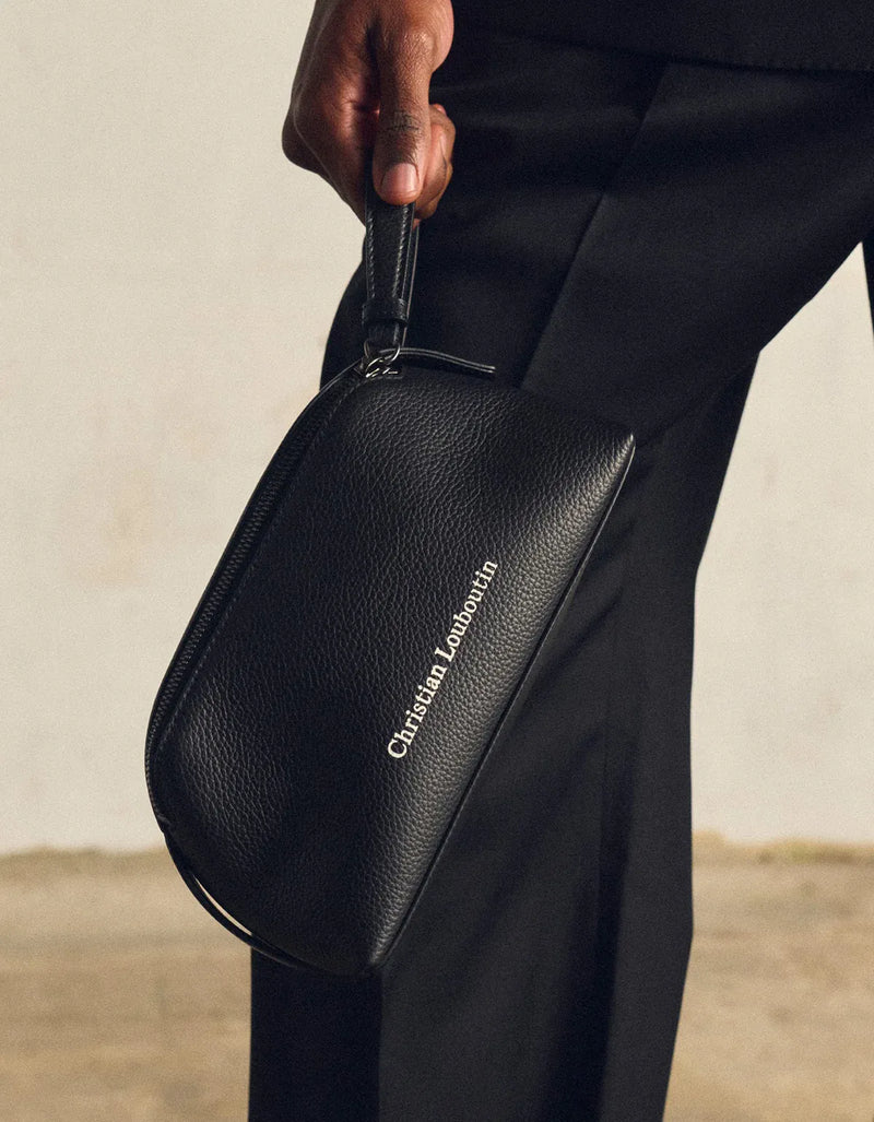 Christian Louboutin Black Nostalgic Pouch Bag – mens designer